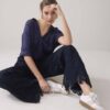 Long pants lace navy noir Summum