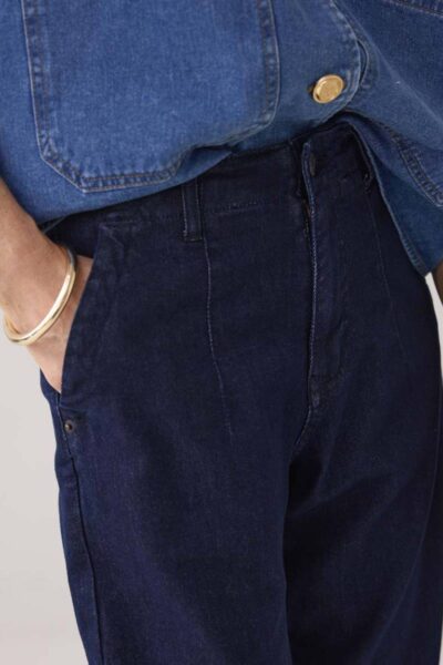 Tapered jeans soft fine twill indigo Summum