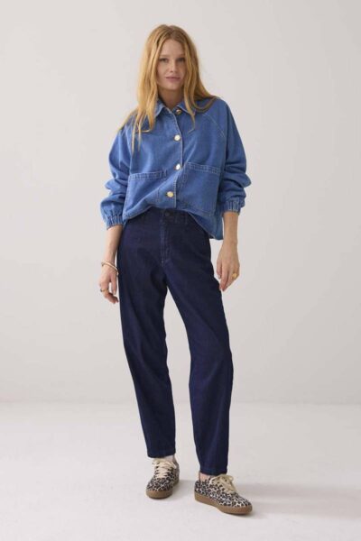 Tapered jeans soft fine twill indigo Summum