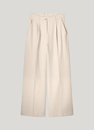 Trousers uni pebble beige Summum