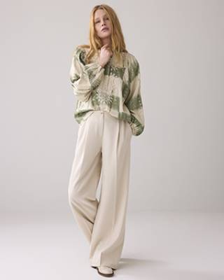 Trousers uni pebble beige Summum