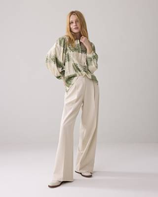 Trousers uni pebble beige Summum