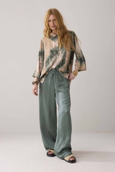 Trousers heavy silky touch sea glass Summum