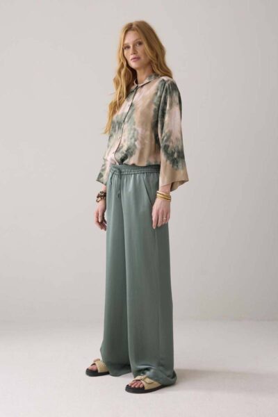 Trousers heavy silky touch sea glass Summum
