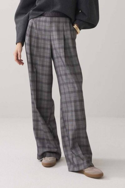 Trousers check black Summum
