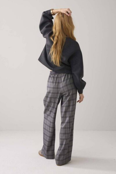 Trousers check black Summum