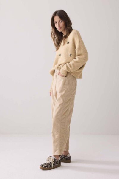 Cocoon pants cotton flex cord alpaca Summum