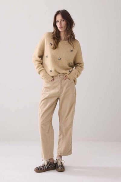 Cocoon pants cotton flex cord alpaca Summum