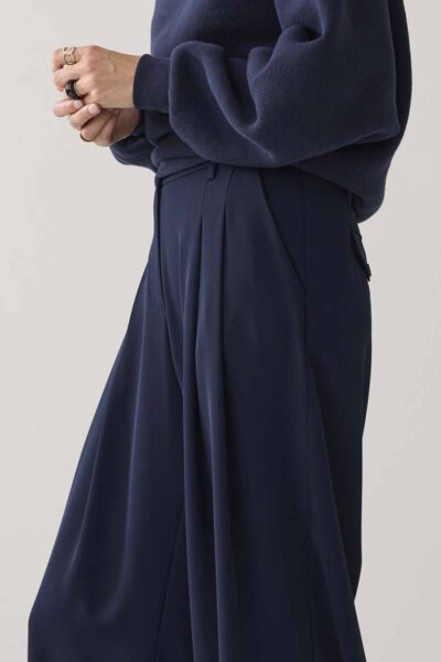 Trousers fluid midnight blue Summum