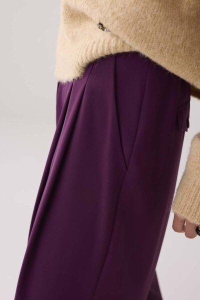 Trousers fluid wineberry Summum