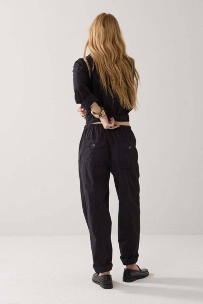 Loose pant breezy cotton black Summum