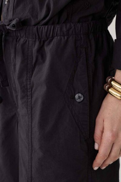 Loose pant breezy cotton black Summum