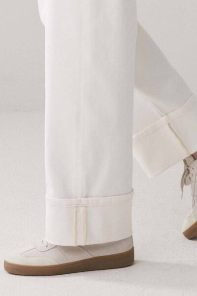 White denim jeans loose fit comfi cotton Summum