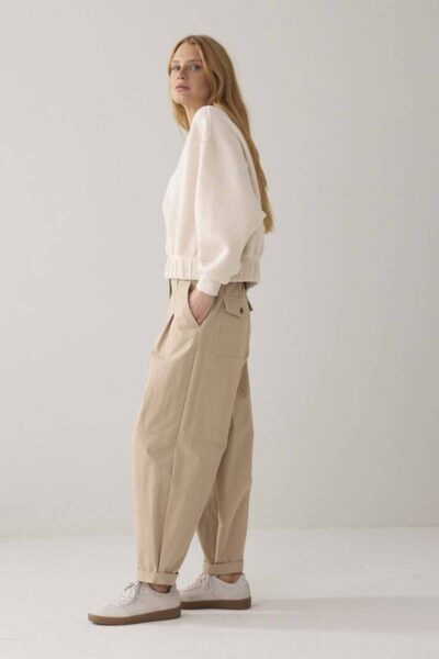 Trousers balloon fit cotton alpaca Summum