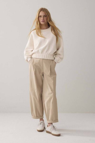 Trousers balloon fit cotton alpaca Summum