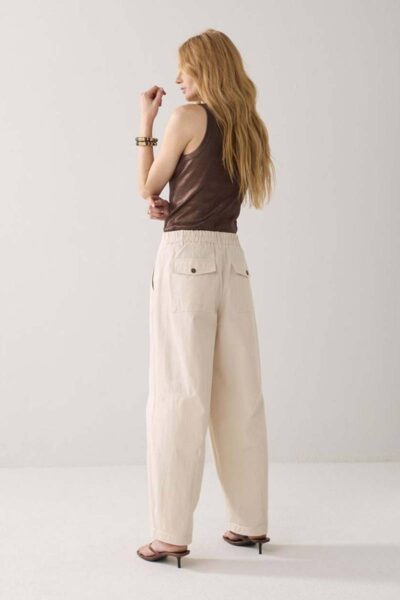 Trousers balloon fit ivory Summum