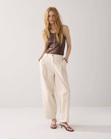 Trousers balloon fit ivory Summum