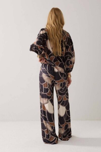 Trousers all over twill satin multicolour Summum