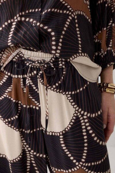 Trousers all over twill satin multicolour Summum