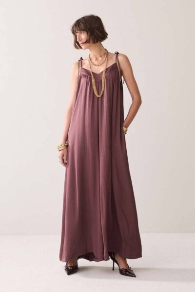 Jumpsuit silky touch deep fig Summum