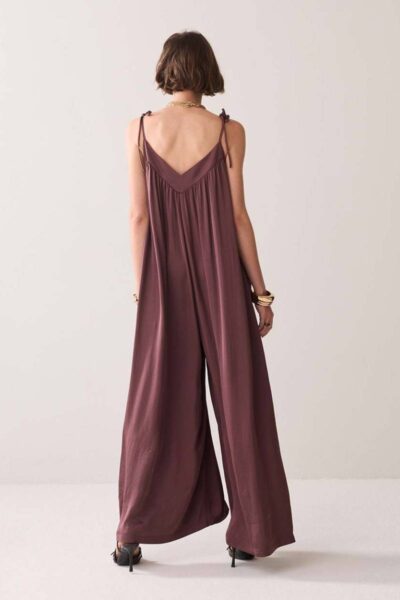 Jumpsuit silky touch deep fig Summum