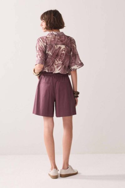 Shorts cotton stretch deep fig Summum