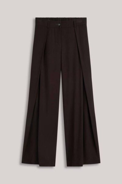 Trousers viscose twill dark chocolate Summum