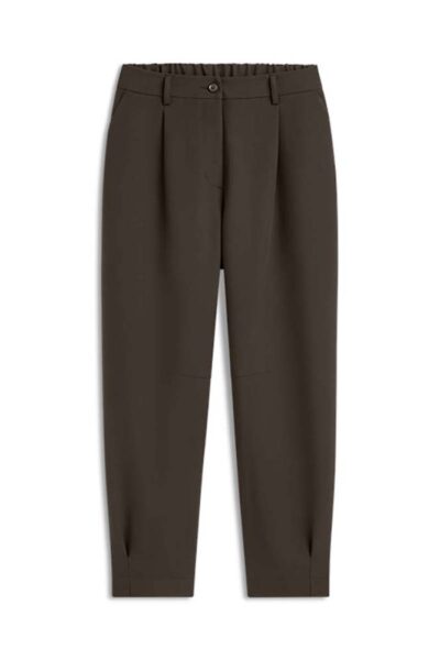 Trousers tapered fit foam dark chocolate Summum