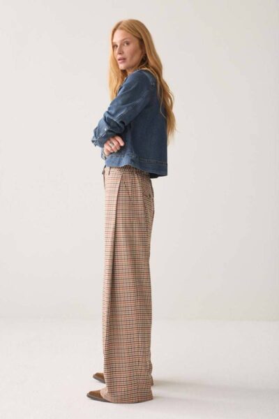 Trousers check goji berry Summum