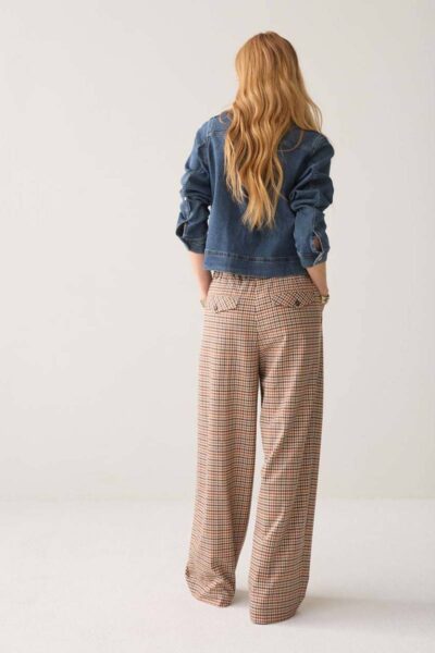 Trousers check goji berry Summum