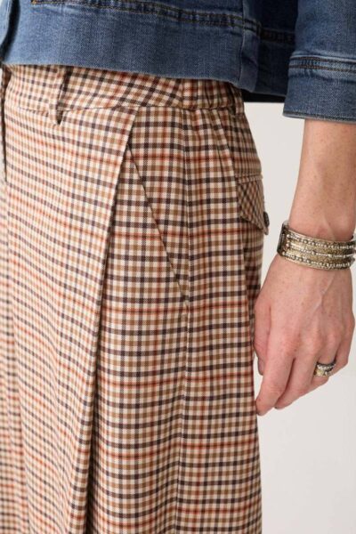 Trousers check goji berry Summum