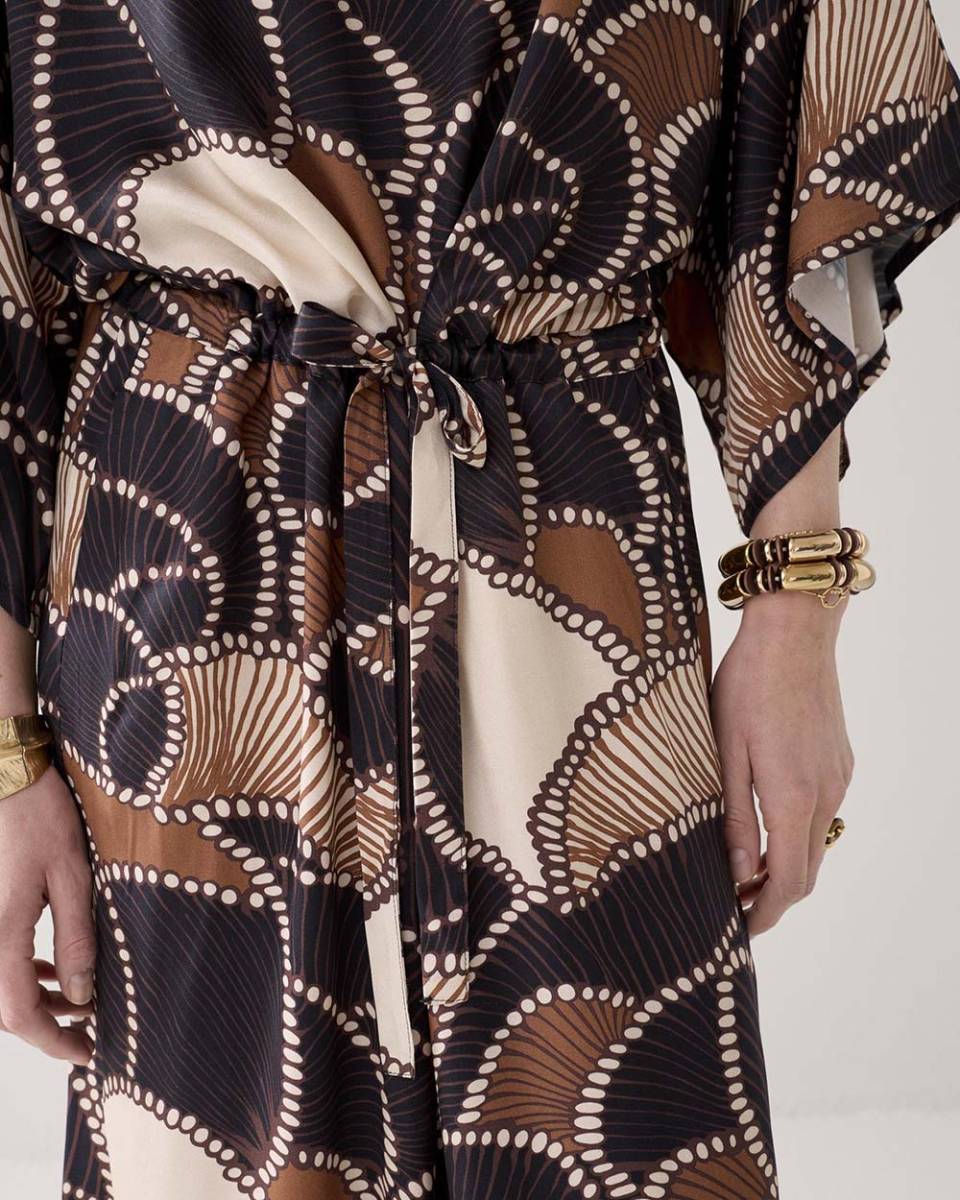 Dress all over twill satin multicolour Summum - Afbeelding 5