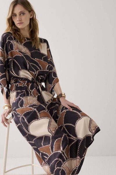 Dress all over twill satin multicolour Summum