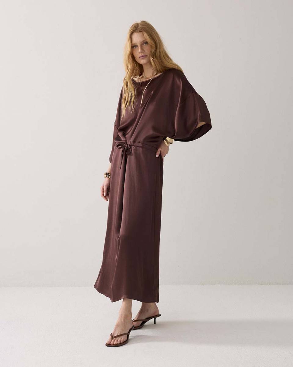 Dress heavy silky touch coffee Summum - Afbeelding 2