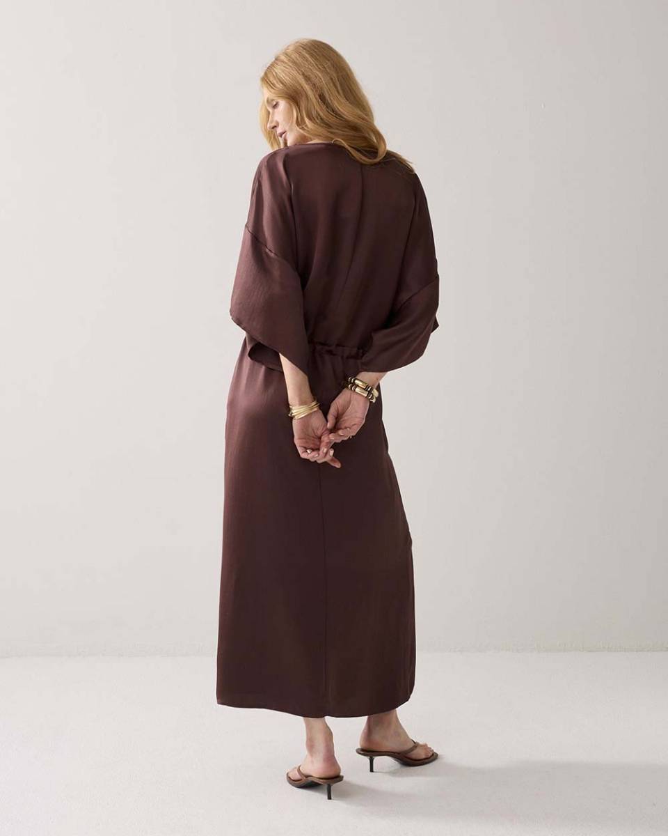 Dress heavy silky touch coffee Summum - Afbeelding 4
