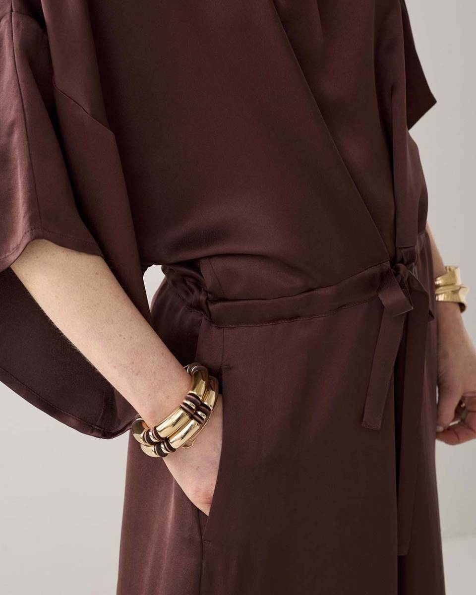 Dress heavy silky touch coffee Summum - Afbeelding 5