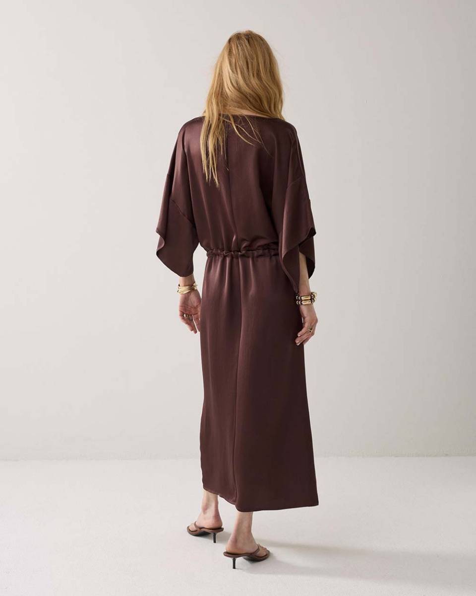 Dress heavy silky touch coffee Summum - Afbeelding 3
