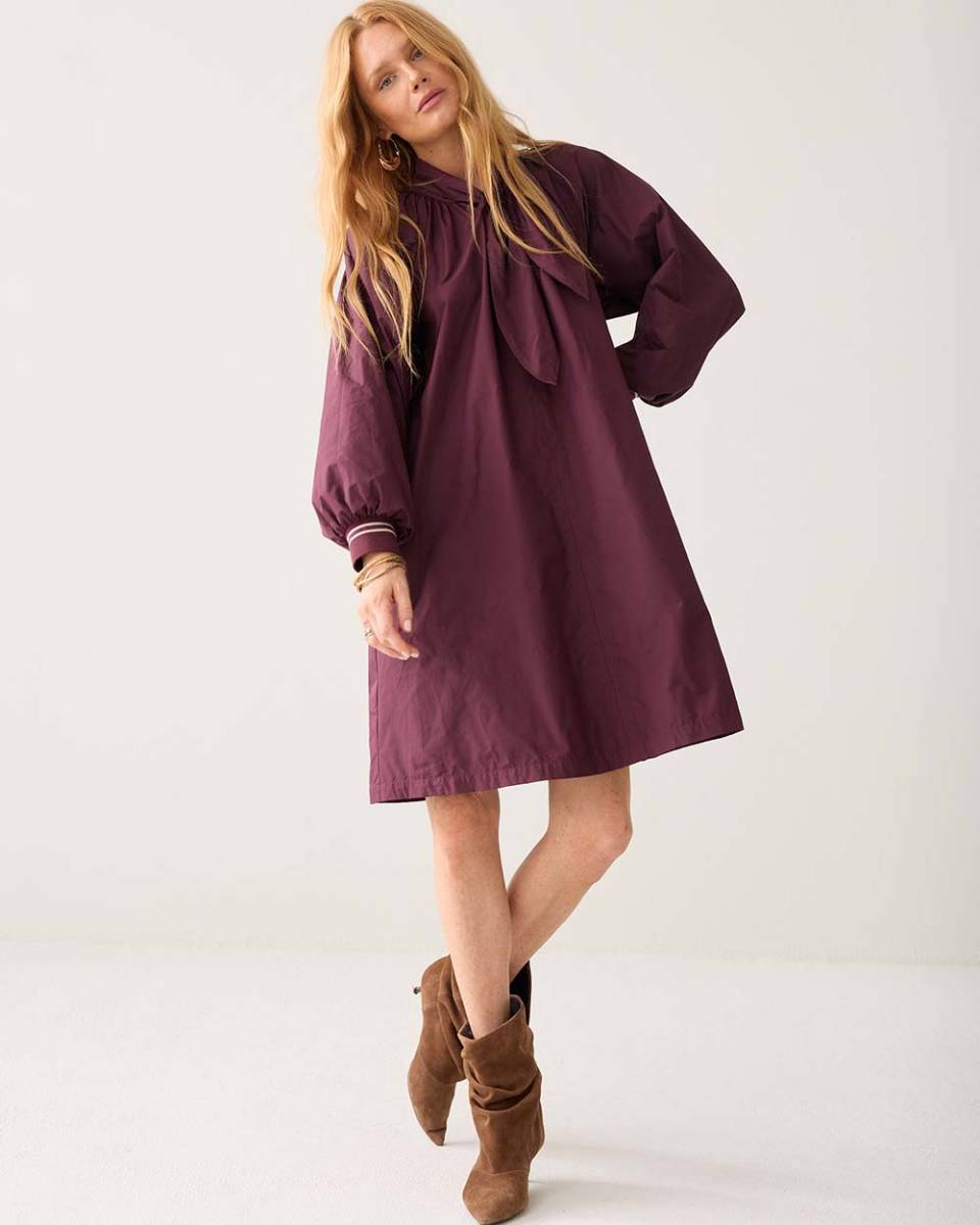Dress taft light dark burgundy Summum - Afbeelding 5