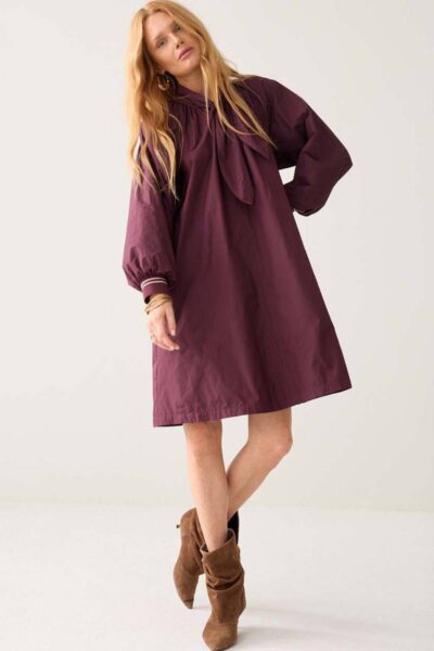Dress taft light dark burgundy Summum