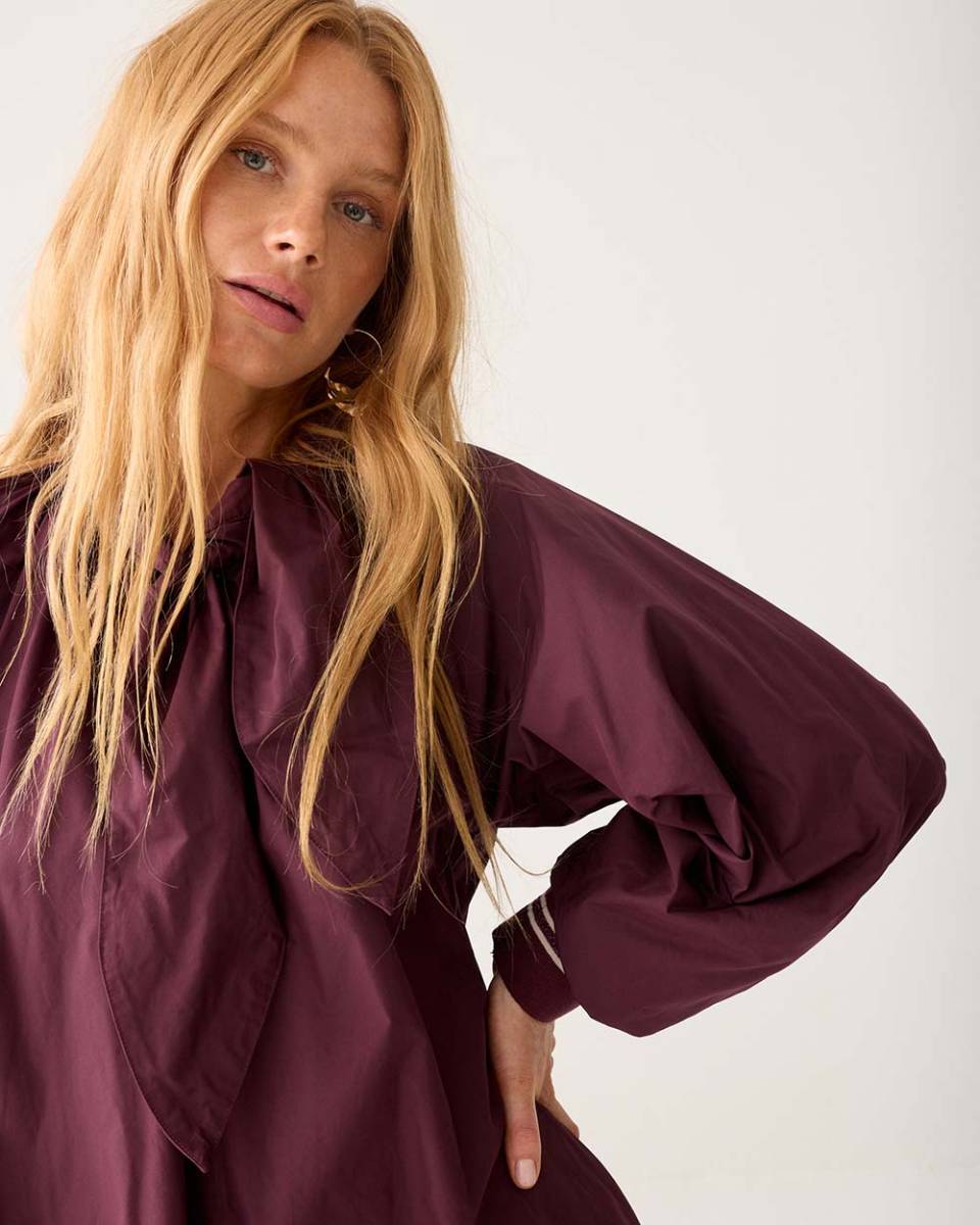 Dress taft light dark burgundy Summum - Afbeelding 4