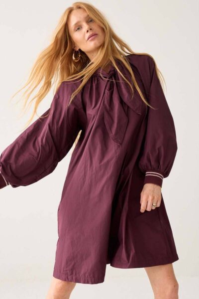 Dress taft light dark burgundy Summum