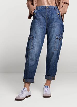 Demin cargo jeans cotton linum Summum