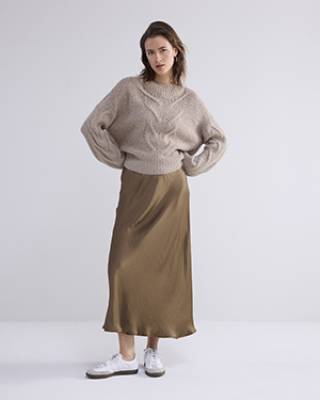 Skirt heavy silky touch olive Summum