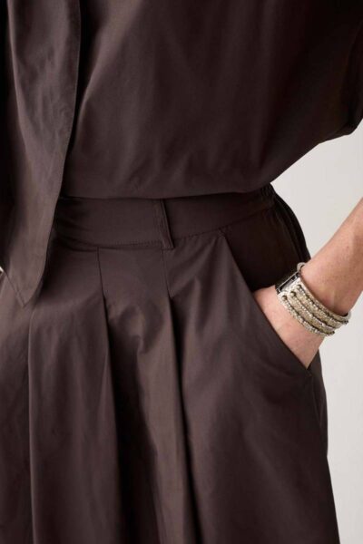 Skirt taft light dark chocolate Summum