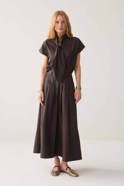 Skirt taft light dark chocolate Summum