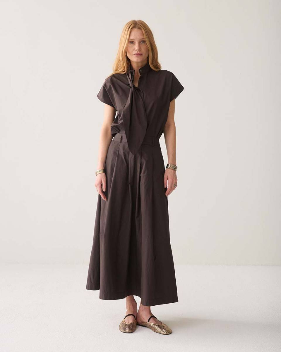 Skirt taft light dark chocolate Summum