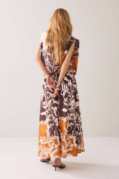 Skirt border print double multicolour Summum