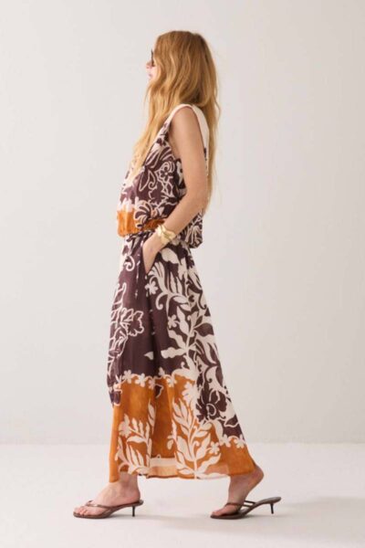 Skirt border print double multicolour Summum