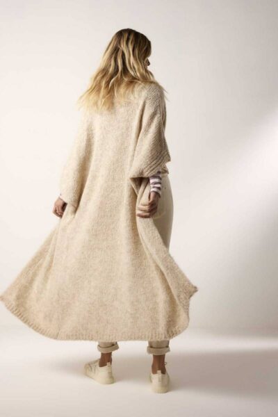 Kimono cardigan mohair blend ivory Summum Woman