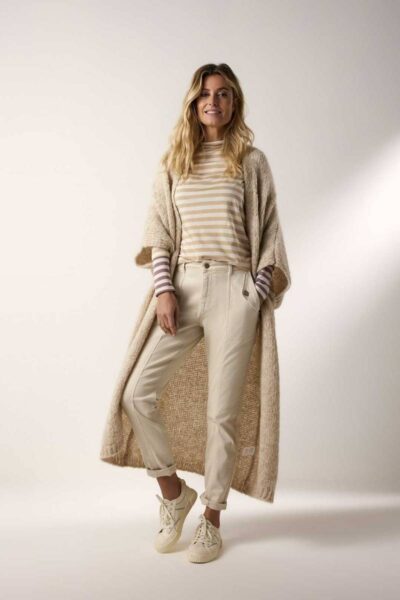 Kimono cardigan mohair blend ivory Summum Woman